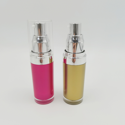 PMMA राउंड शेप ऐक्रेलिक लोशन बोतल 15ml 30ml 50ml 100ml 120ml