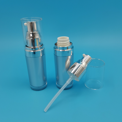 PMMA राउंड शेप ऐक्रेलिक लोशन बोतल 15ml 30ml 50ml 100ml 120ml