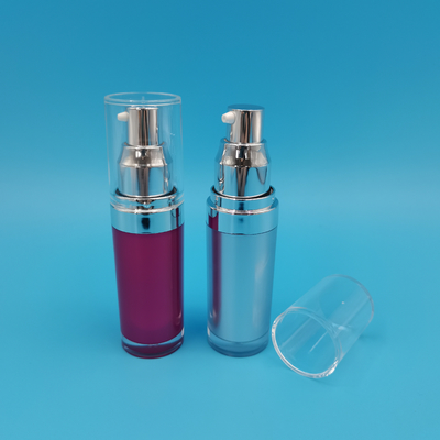 PMMA राउंड शेप ऐक्रेलिक लोशन बोतल 15ml 30ml 50ml 100ml 120ml