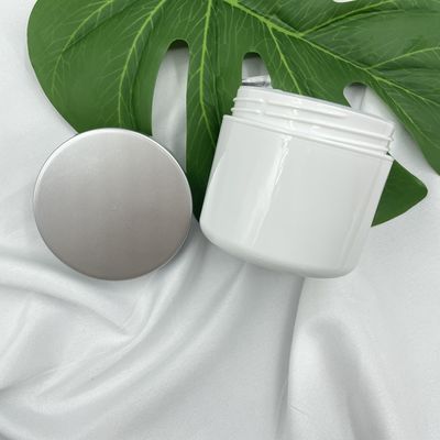 100 ग्राम सफेद प्लास्टिक कॉस्मेटिक जार एसपीए क्रीम / स्क्रब पेस्ट के लिए खाली कंटेनर विरोधी प्रभाव