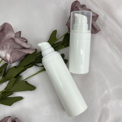 क्रीम के लिए वायुहीन पंप बोतल सिल्क स्क्रीनिंग 50ml पर गोल स्नैप