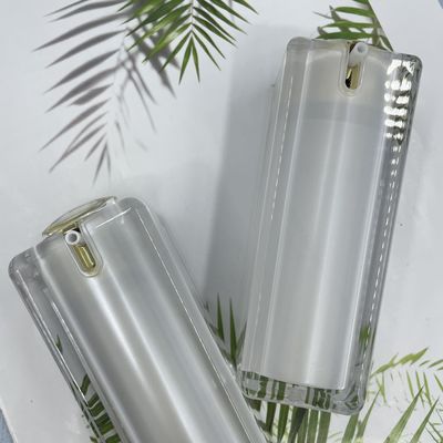 ABS स्क्वायर कॉस्मेटिक पंप बोतल पैकेजिंग फिंगर प्रेस 100ml
