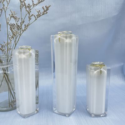 ABS स्क्वायर कॉस्मेटिक पंप बोतल पैकेजिंग फिंगर प्रेस 100ml