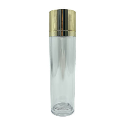 टोनर 100ml 120ml . के लिए गोल्ड कैप PETG प्लास्टिक की बोतलें लक्ज़री कॉस्मेटिक कंटेनर