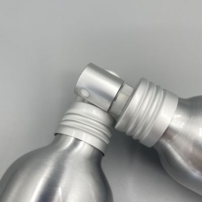 मैट सिल्वर परफ्यूम पंप स्प्रेयर डिस्पेंसर अलु 24/410 0.12ML खुराक क्लिप लॉक के साथ
